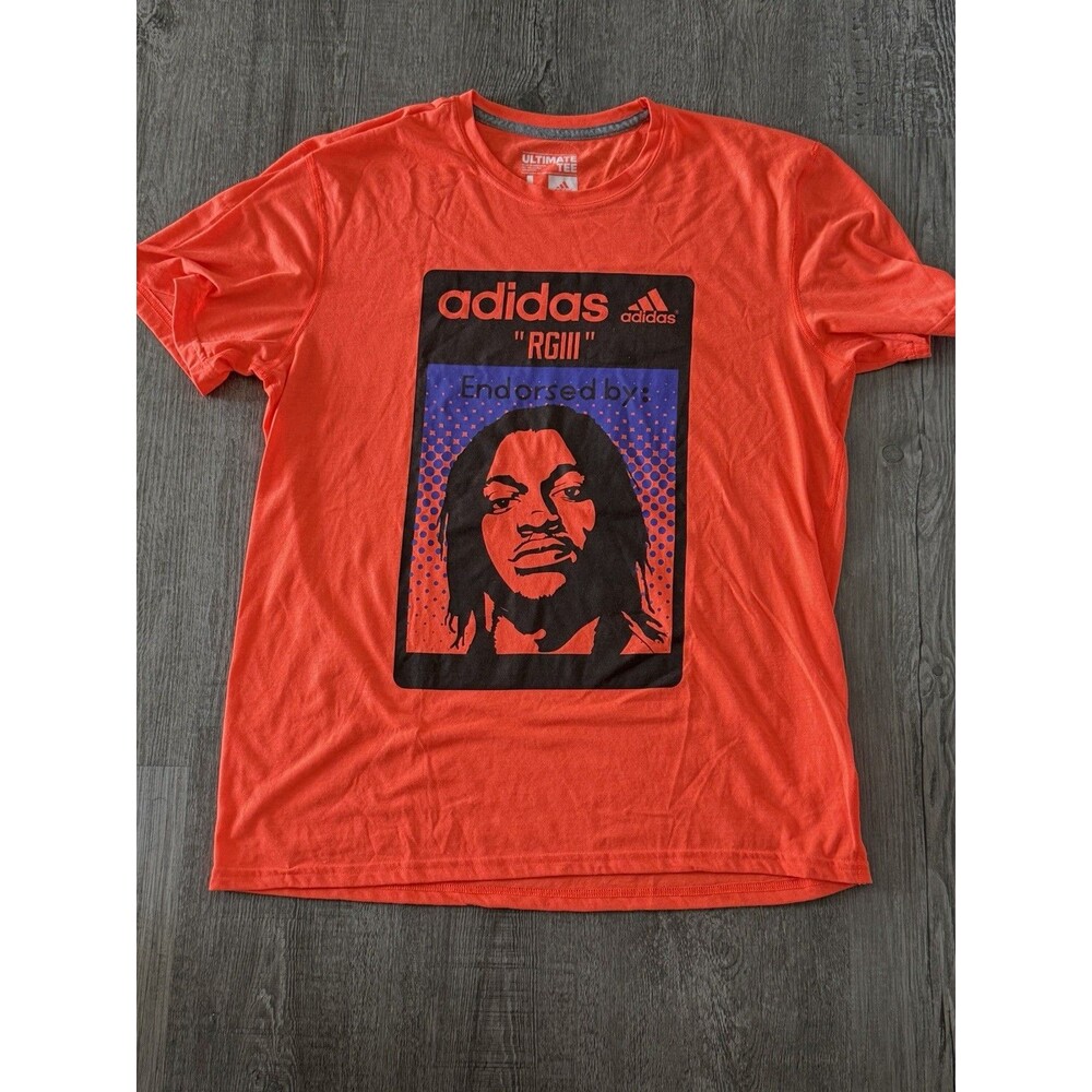 Adidas RGIII Robert Griffin III Graphic T Shirt Mens L Neon Ultimate Tee Rare